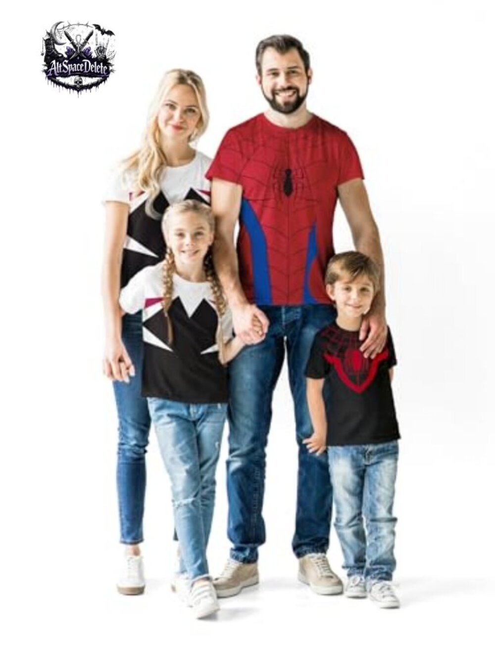 Marvel Family Matching Cosplay Short Sleeve T-Shirt Cotton Jersey Crew Neck